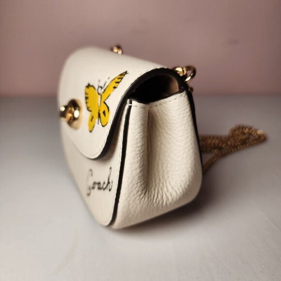 NWT Coach CAM82 Turnlock Card Case With Sketch Butterfly Bye Bye Print - Picture 3 of 7